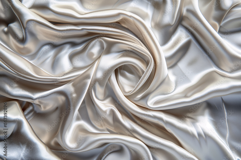 Luxurious of smooth silver silk or satin fabric texture background Luxurious of smooth silver silk or satin fabric texture background
