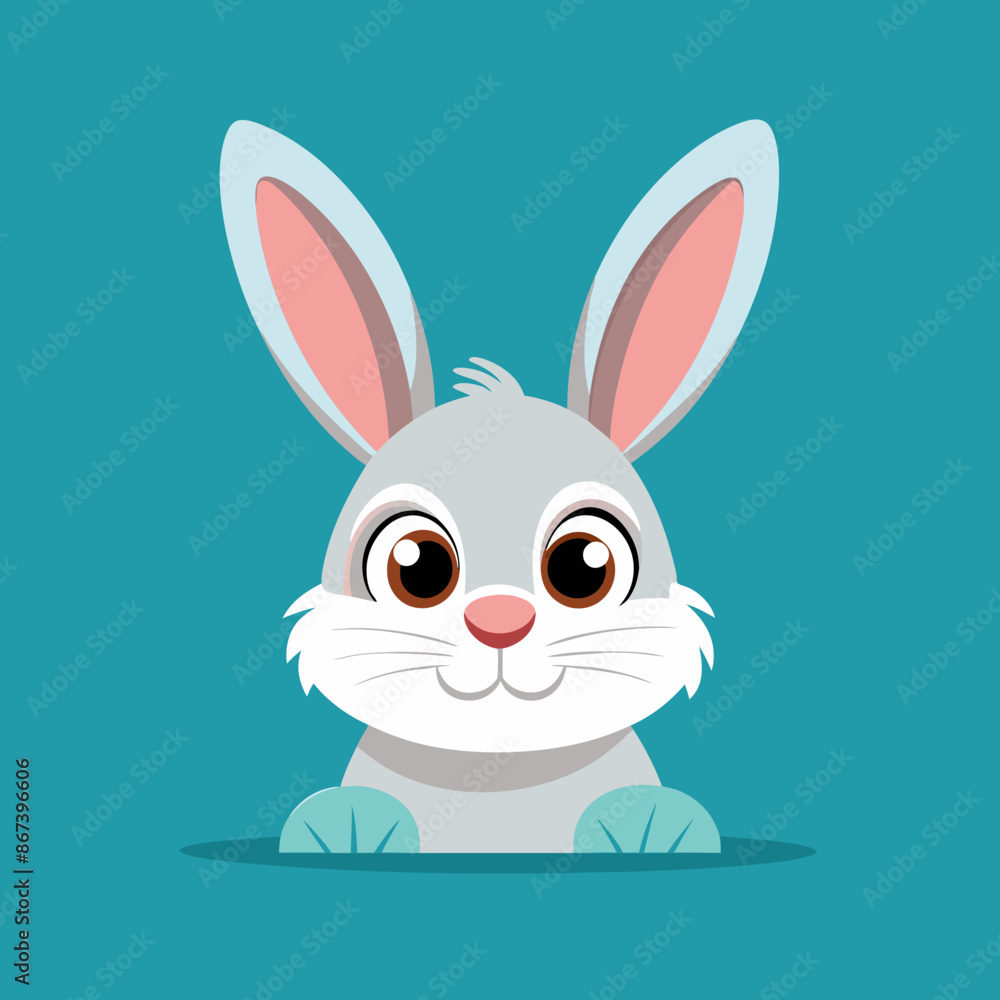 Illustration of a Cute Easter Bunny Rabbit Frame Peeking vector Illustration of a Cute Easter Bunny Rabbit Frame Peeking vector