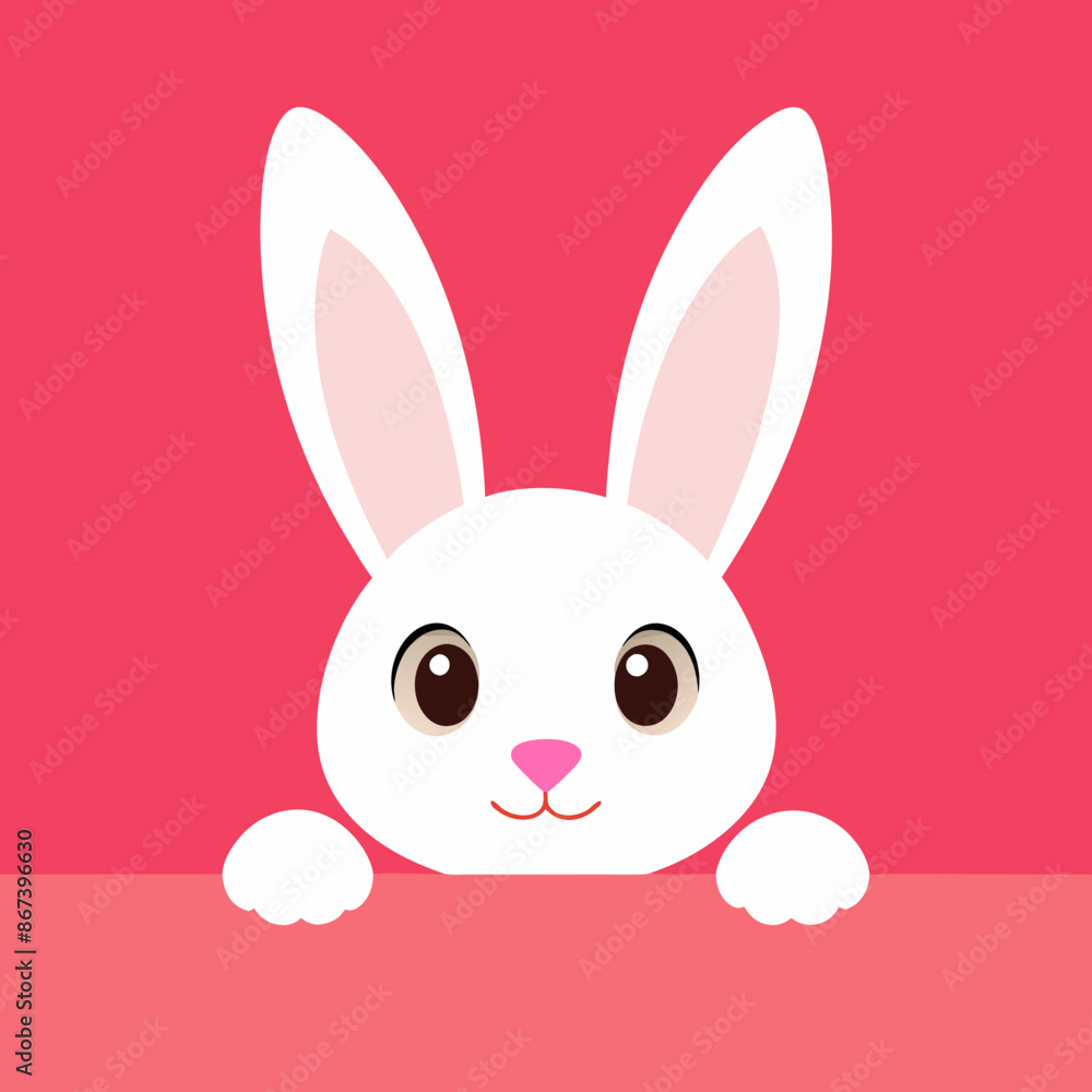 Illustration of a Cute Easter Bunny Rabbit Frame Peeking vector Illustration of a Cute Easter Bunny Rabbit Frame Peeking vector