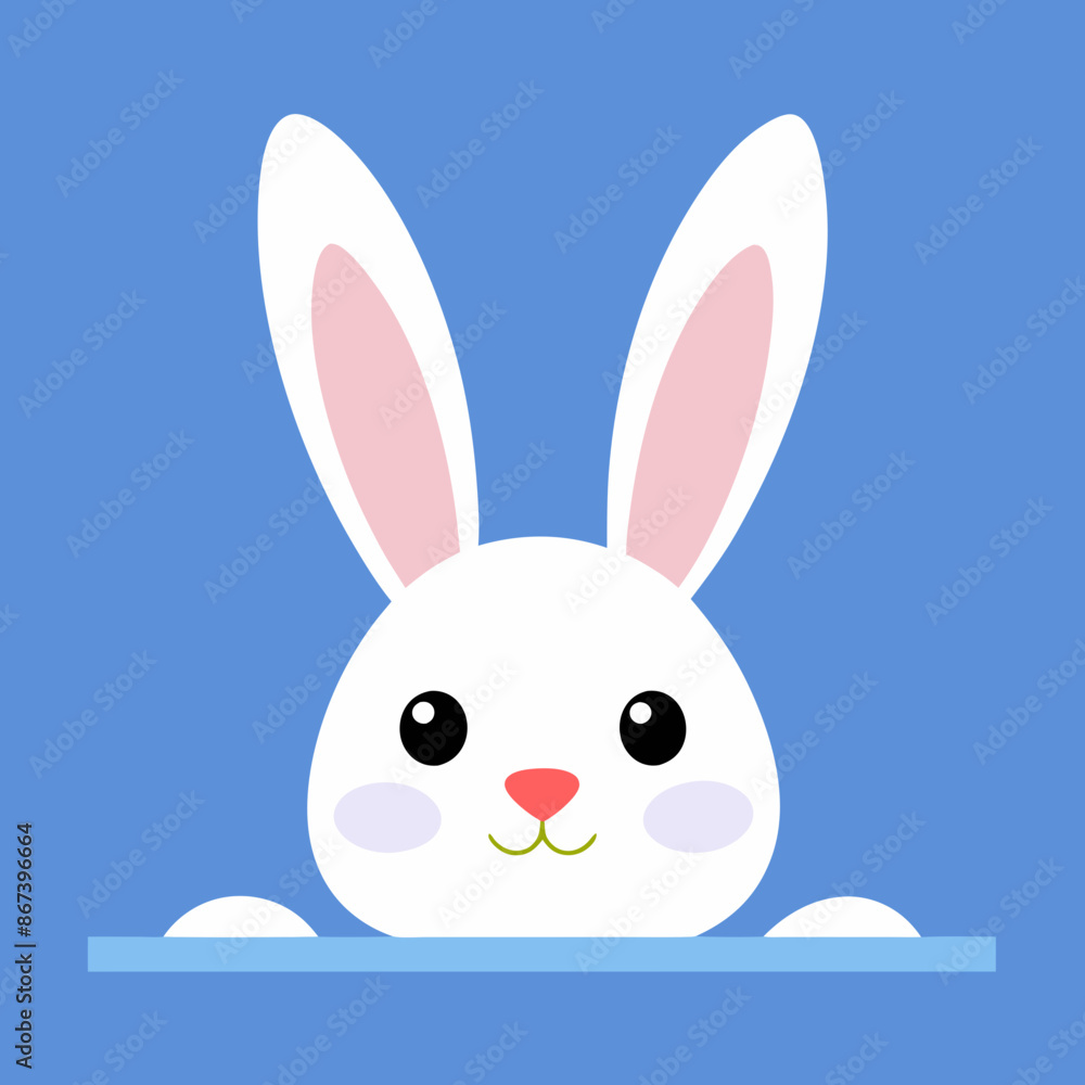 Illustration of a Cute Easter Bunny Rabbit Frame Peeking vector Illustration of a Cute Easter Bunny Rabbit Frame Peeking vector