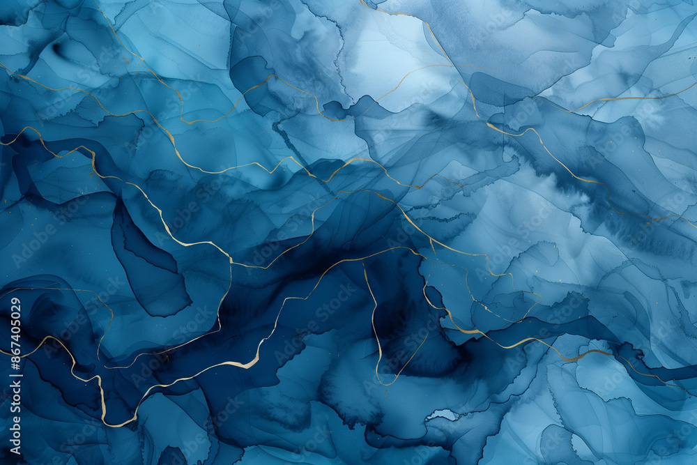 Abstract navy blue watercolor paint background with fluid texture for banner or background Abstract navy blue watercolor paint background with fluid texture for banner or background
