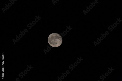 Full moon with a clear sky.