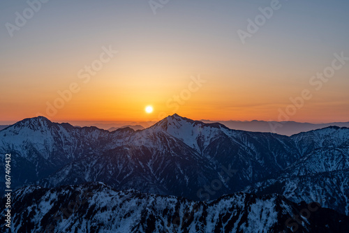 後立山連峰の日の出