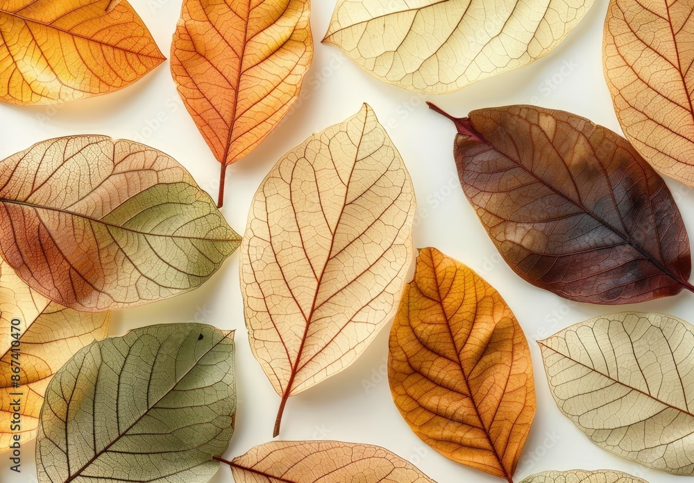 Fototapeta premium Seasonal Leaves - Autumnal Tree Display