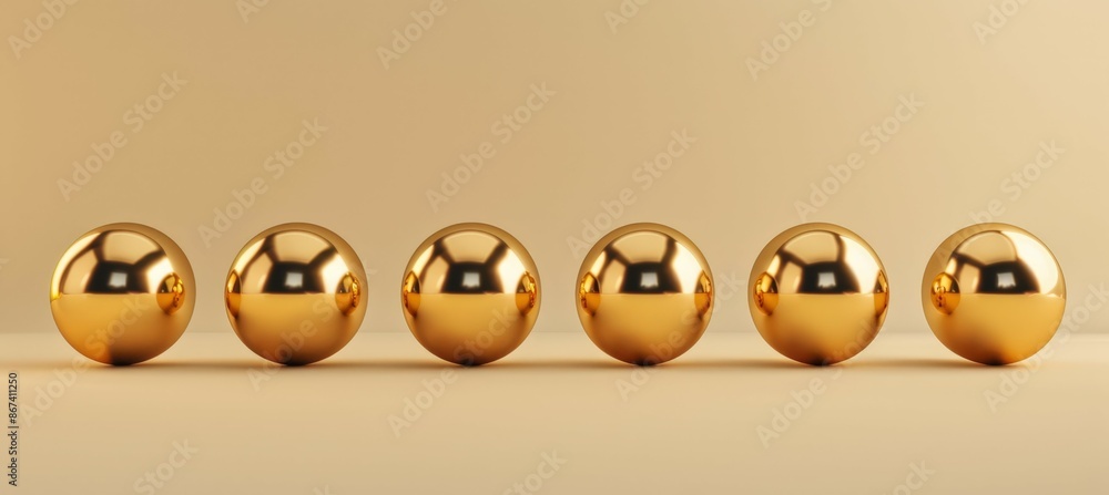 Fototapeta premium Luxury Ball Collection in Gold Tones