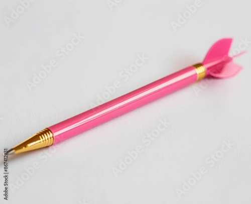  Pink Highlighter Pen on White Surface © Riya