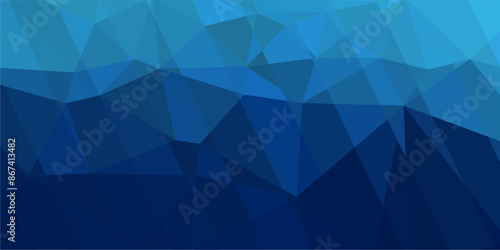 abstract blue background with triangles and strip lines