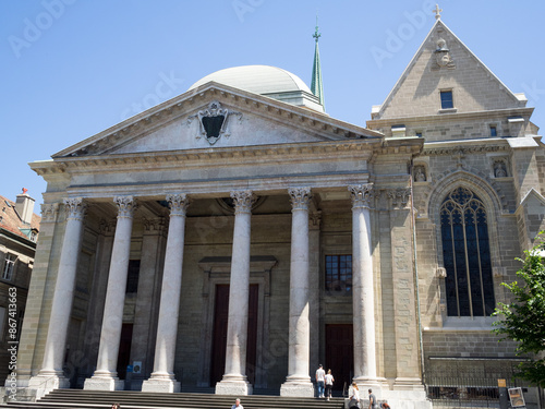 Facade of Geneva St. Peter Cathedral