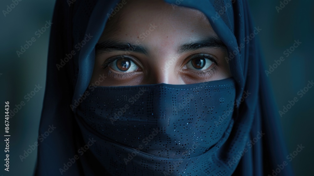 Close-up view of a person wearing a veil, possibly in a wedding or religious context Close-up view of a person wearing a veil, possibly in a wedding or religious context