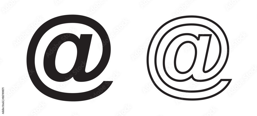 Email address vector sign. symbol @ button. Vector illustration Email address vector sign. symbol @ button. Vector illustration