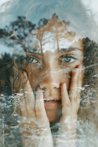 A person holding their hands over their face, conveying sadness or shock