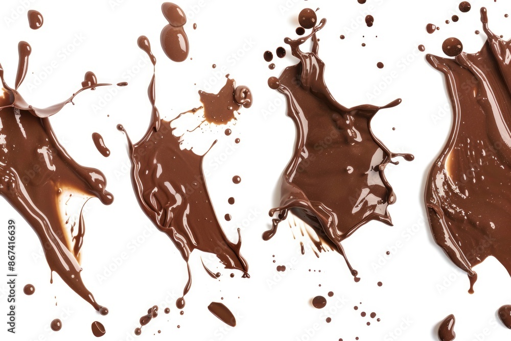 A close-up shot of multiple small chocolate drops stacked on top of each other, with a slightly blurred background A close-up shot of multiple small chocolate drops stacked on top of each other, with a slightly blurred background
