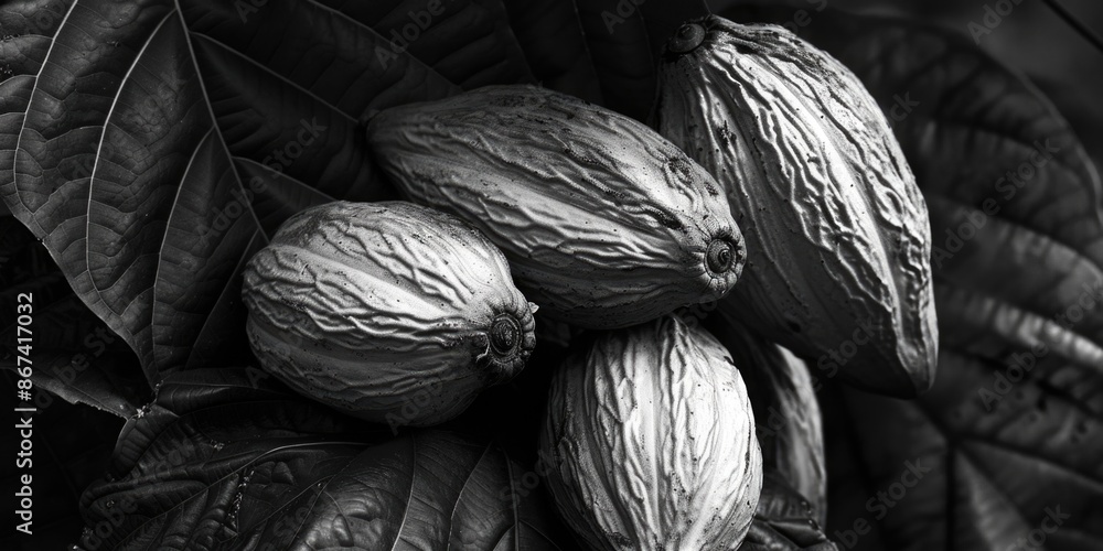 A group of nuts sitting on the branches of a tree, often used as a decorative element or in still life photography A group of nuts sitting on the branches of a tree, often used as a decorative element or in still life photography