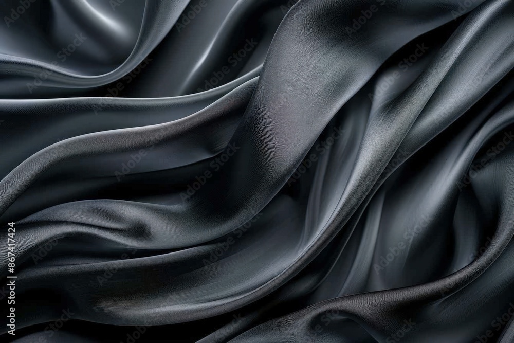 Futuristic Fabric Texture with Sinuous Wavy Patterns in Shades of Gray and Blue Futuristic Fabric Texture with Sinuous Wavy Patterns in Shades of Gray and Blue