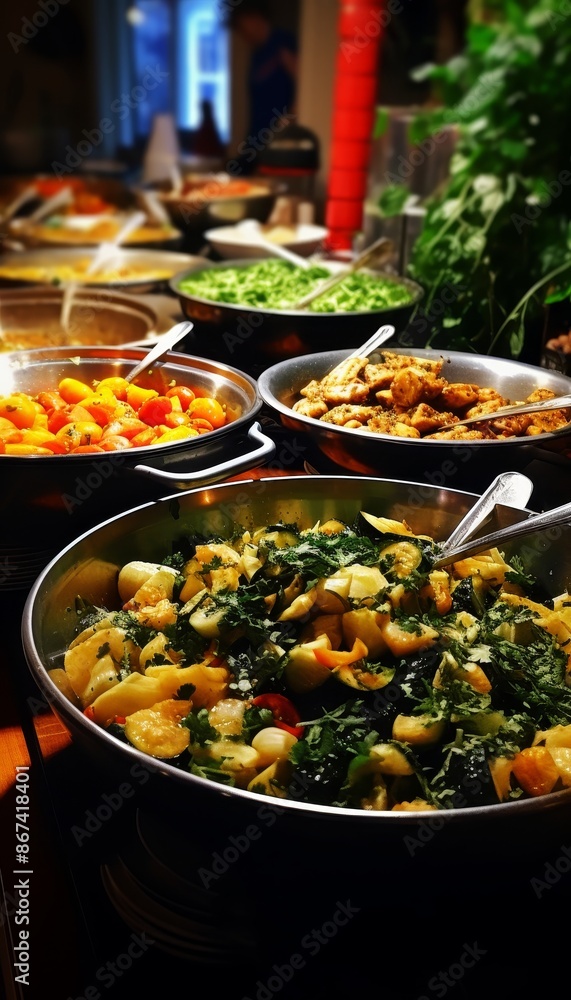 Generation z preparing and enjoying diverse healthy dishes reflecting current food trends Generation z preparing and enjoying diverse healthy dishes reflecting current food trends
