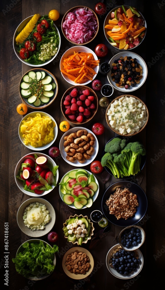 Generation z preparing and enjoying diverse healthy dishes reflecting current food trends Generation z preparing and enjoying diverse healthy dishes reflecting current food trends