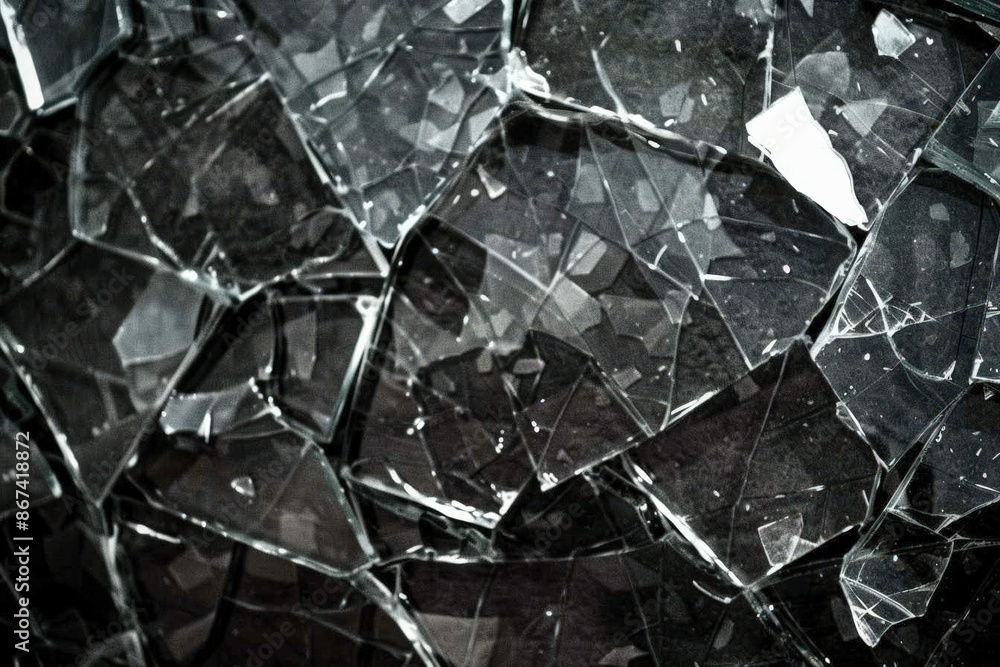 Shattered Glass Pieces Background Shattered Glass Pieces Background