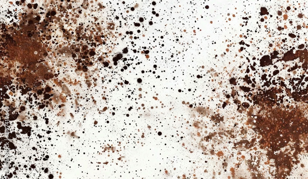 Coffee Spill Affecting Wall and Floor, Close-up View, Messy Situation Coffee Spill Affecting Wall and Floor, Close-up View, Messy Situation