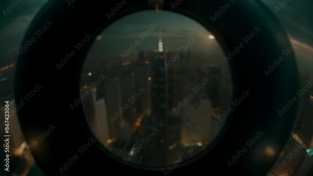 evening morphing city landscape,air view evening morphing city landscape,air view
