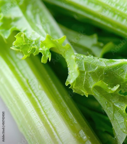  Fresh Cut Celery: A Healthy Ingredient for Various Dishes photo