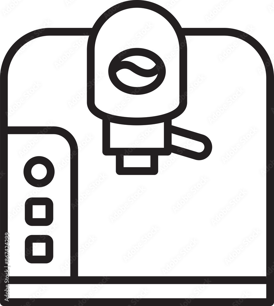 Coffee Machine Line Icon Coffee Machine Line Icon