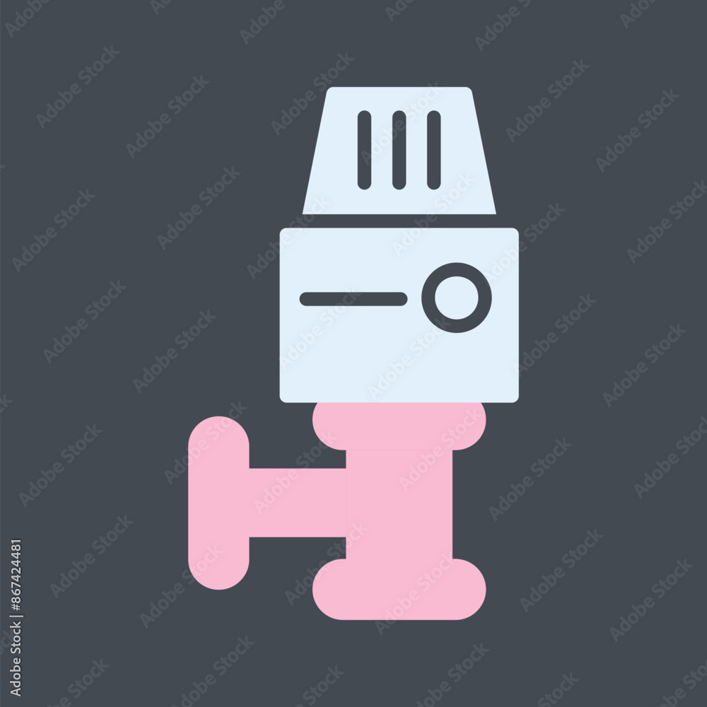 Fototapeta premium Thermostatic Head Vector Icon