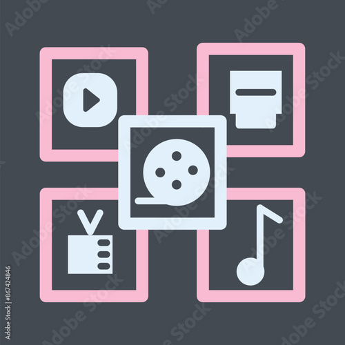 Multimedia Vector Icon