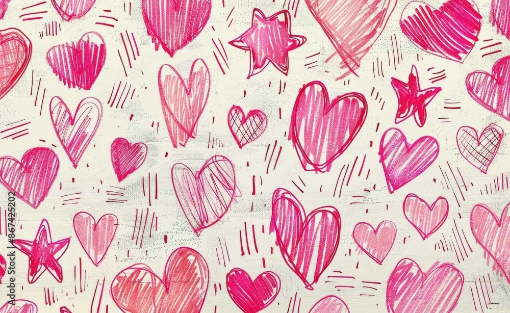 Pink Heart Pattern Stock Image Pink Heart Pattern Stock Image