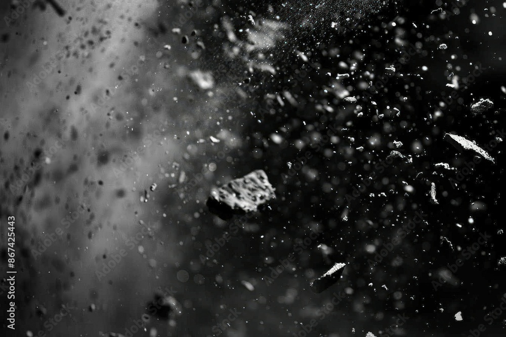 High-Speed Explosion with Flying Debris in Close-Up High-Speed Explosion with Flying Debris in Close-Up
