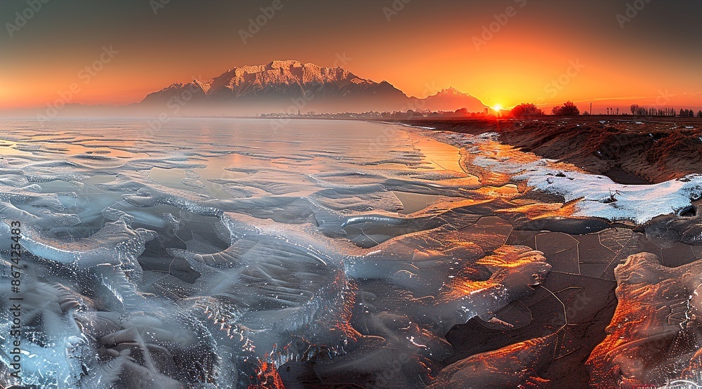 Obraz premium sunset in the mountains