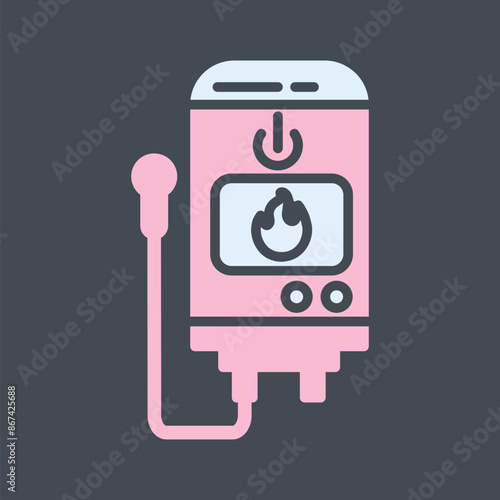Tankless Water Heater Vector Icon