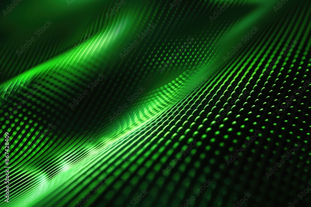 Obraz premium A detailed shot of a green and black textured surface, suitable for use in designs or illustrations