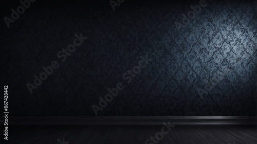 dark room interior with wall