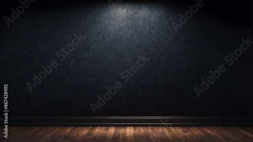 empty room with spotlights