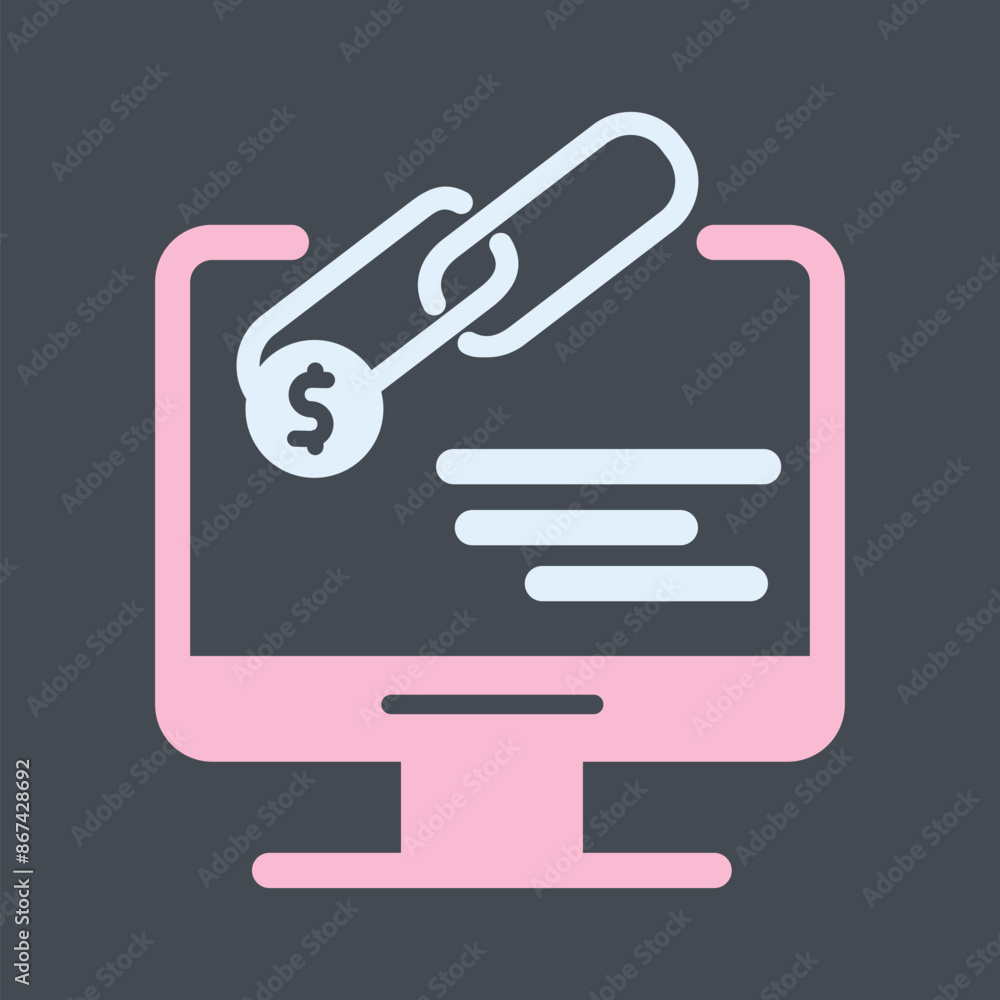 Link Sales Vector Icon Link Sales Vector Icon