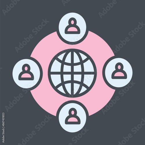 Company Network Vector Icon