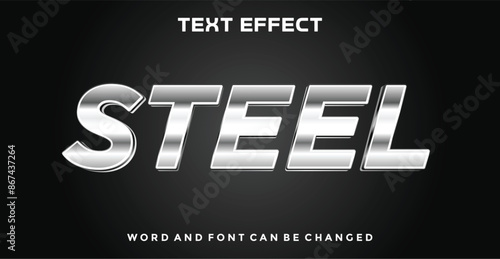 Steel editable text effect