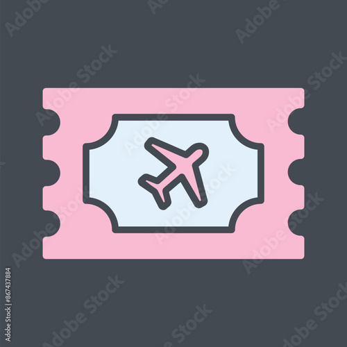 Plane Tickets Vector Icon