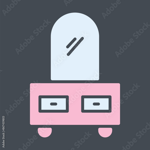 Dressing Table Vector Icon