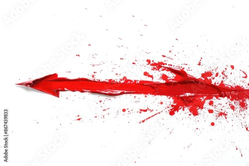 A red arrow covered in blood, ideal for crime or horror themed projects