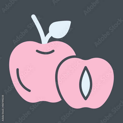 Apricot Vector Icon