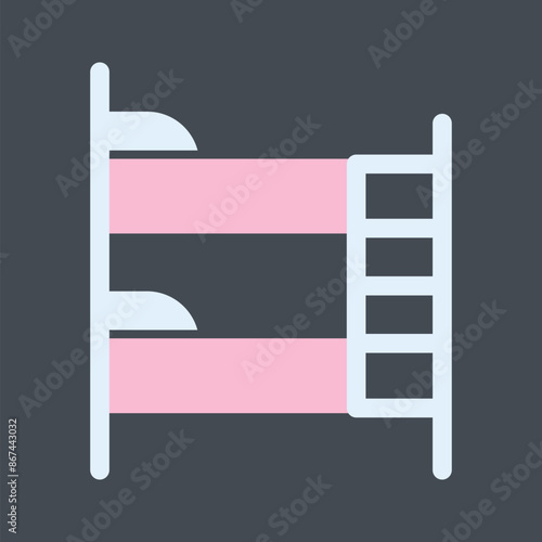 Bunk bed Vector Icon