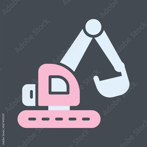 Excavator Vector Icon