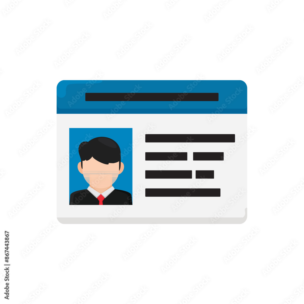 identity card concept illustration, vector file identity card concept illustration, vector file