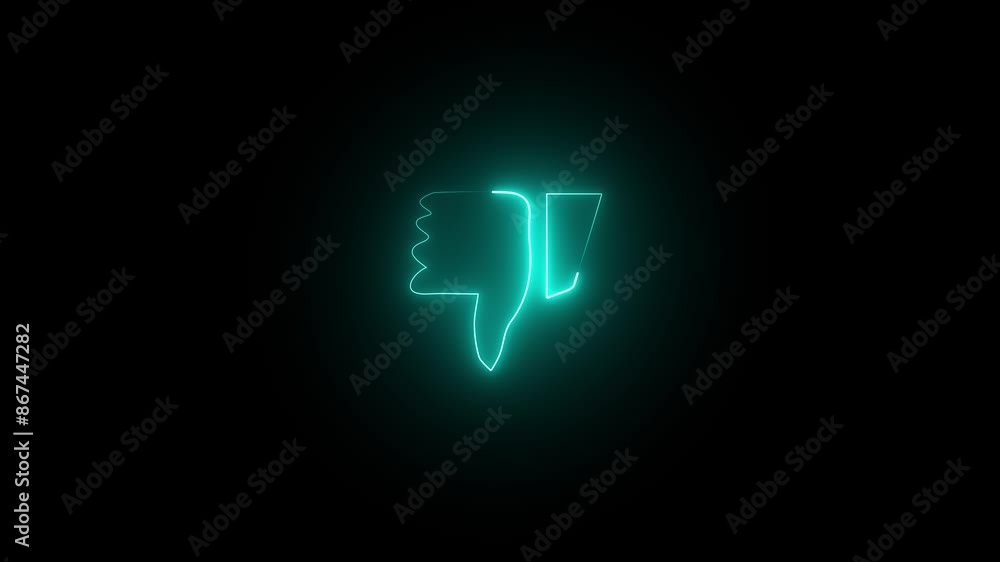 Glowing Thumb down, dislike neon sign. Social media feedback, negative attitude, worst choice. neon Do and don't symbols. Neon Like or dislike icon on black background. Glowing Thumb down, dislike neon sign. Social media feedback, negative attitude, worst choice. neon Do and don't symbols. Neon Like or dislike icon on black background.