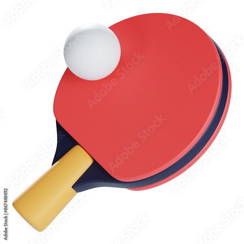 table tennis 3d icon illustration
