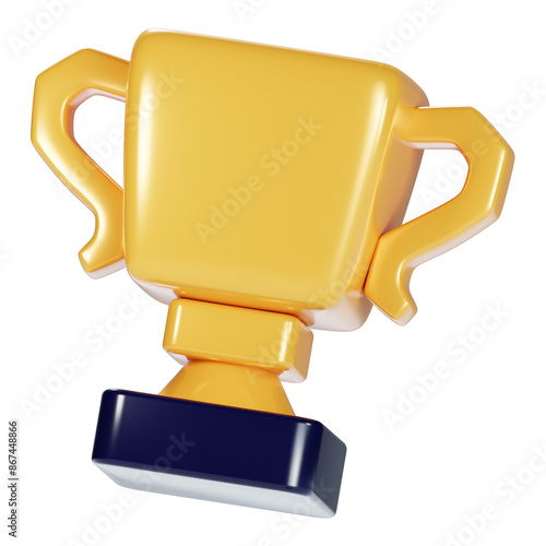 trophy 3d icon illustration