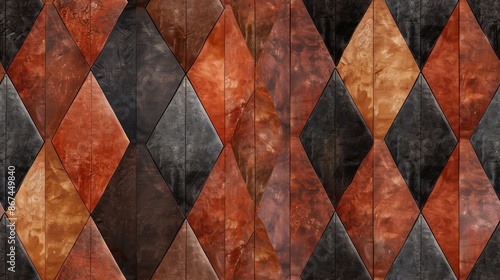 Geometric Wood Paneling: A Harmonious Pattern