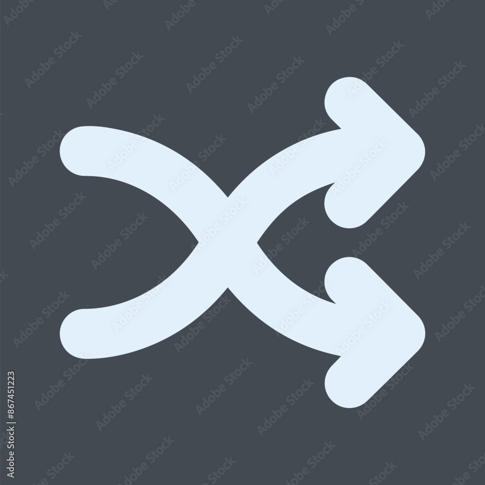 Obraz premium Arrow Crossing Vector Icon