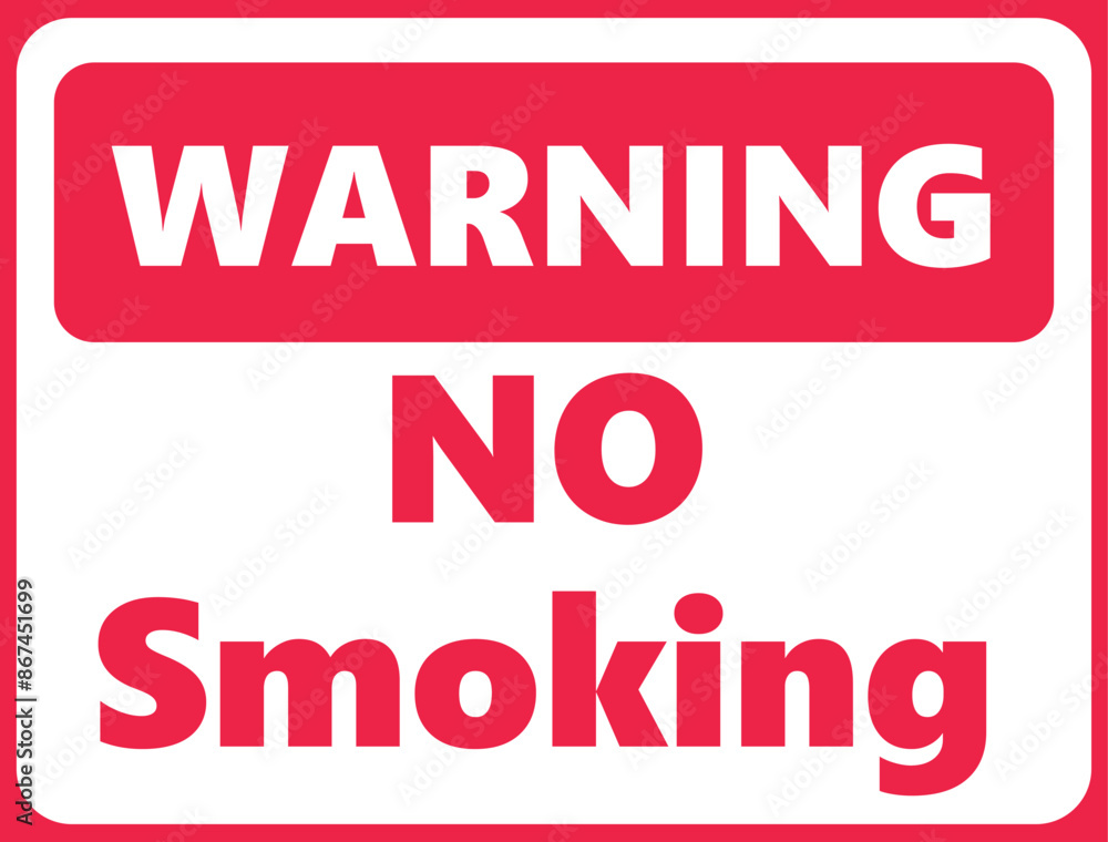 Warning No Smoking safety signage in vector illustration Warning No Smoking safety signage in vector illustration